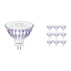 Confezione Multipack 10x Philips Corepro LED Faretti GU5.3 MR16 7W 621lm 36D - 827 Bianco Molto Caldo | Sostitutiva 50W